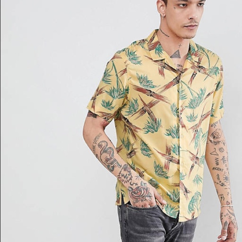 AllSaints Bamboo Print Shirt